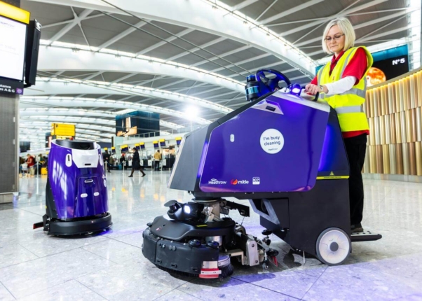 Heathrow branded Co-Botics - Airport and Railway cleaning machines