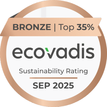 Bronze Ecovadis sustainability rating award, dated September 2025