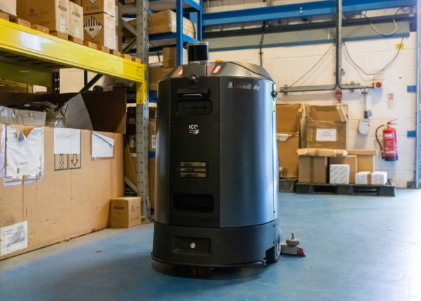 Nexus, autonomous scrubber dryer, cleaning in a warehouse